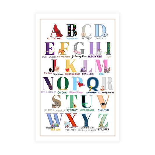 Swiftie ABCs Poster 11x14